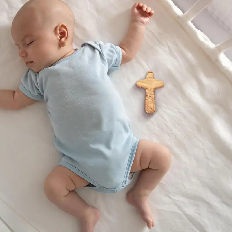 Handheld Wooded Cross Pocket Prayer Comfort Holding Crosses Christian Church Gift Olive Wood Pocket Small Wooden Crosseses