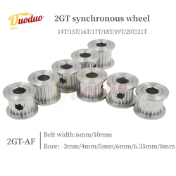 AF Timing Belt 3D Printing GT2/2GT 14T/15T/16T/17T/18T/19T/20T/21T Timing Pulley Bore: 3/4/5/6/6.35/8mm For Belt Width: 6mm/10mm