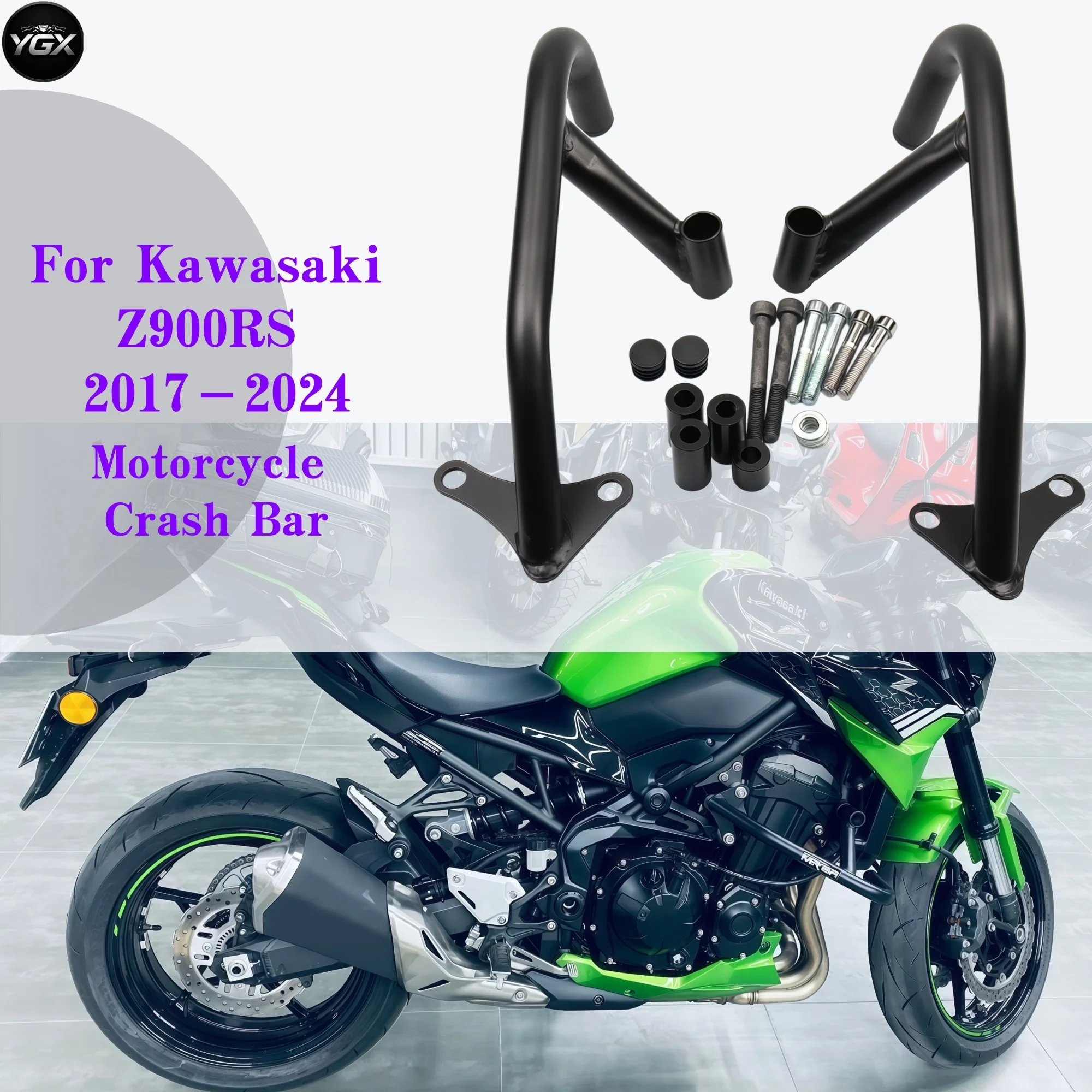 For KAWASAKI Z900 z900 2017-2024 Motorcycle Highway Crash Bars Engine Guard Anti-Drop Bumper Tank Frame Protector Accessories