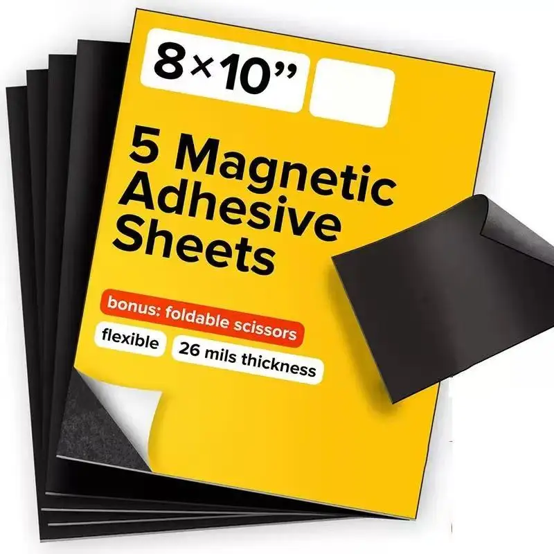 5/10pcs 4x6/8x10in Magnetic Photo Sheets Cuttable Self-Stick Adhesive Picture Magnets for Home/Office Decor