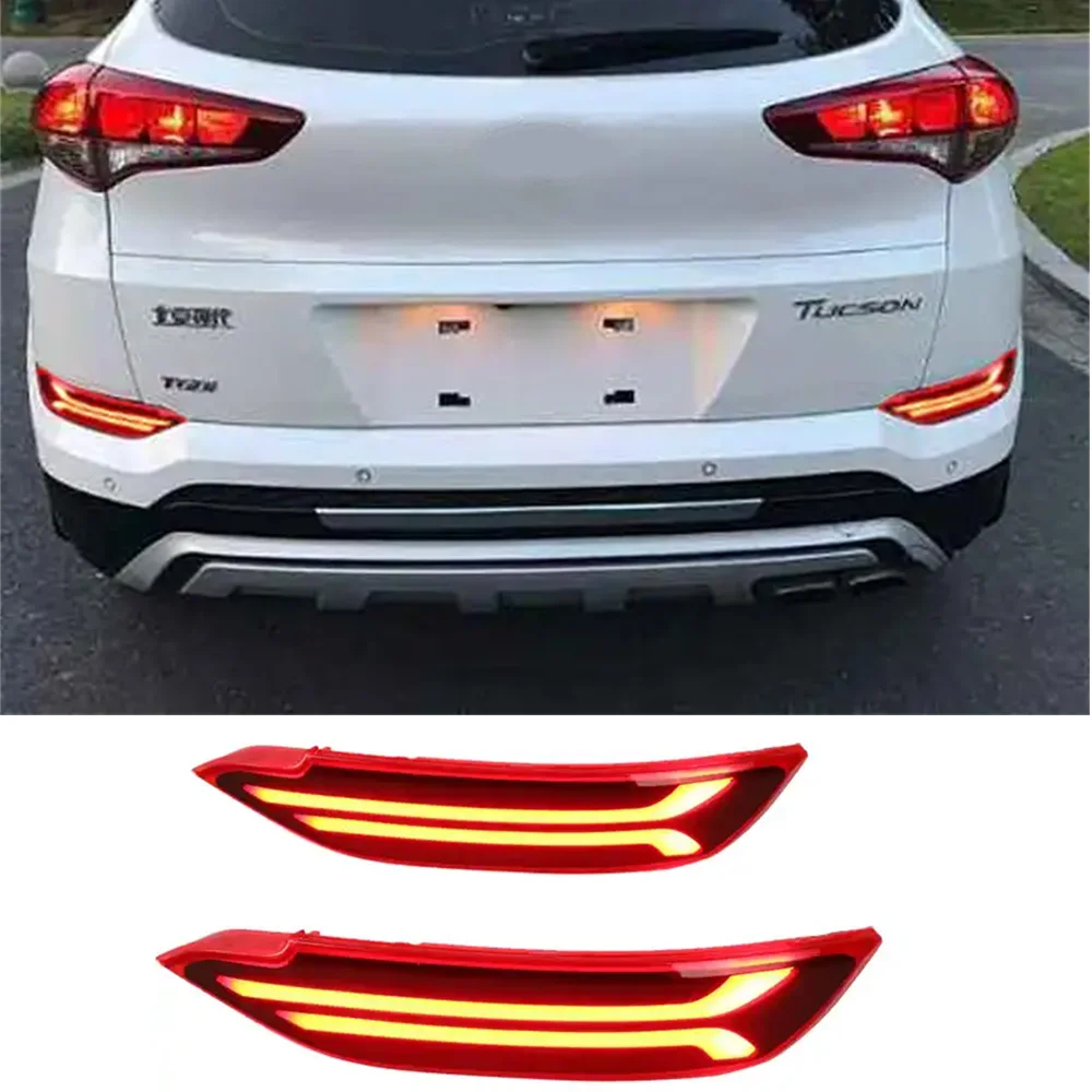 

Car LED Tail Light For Hyundai Tucson 2015 2016 2017 Reflector Rear Bumper Light Fog Lamp Stop Brake Light