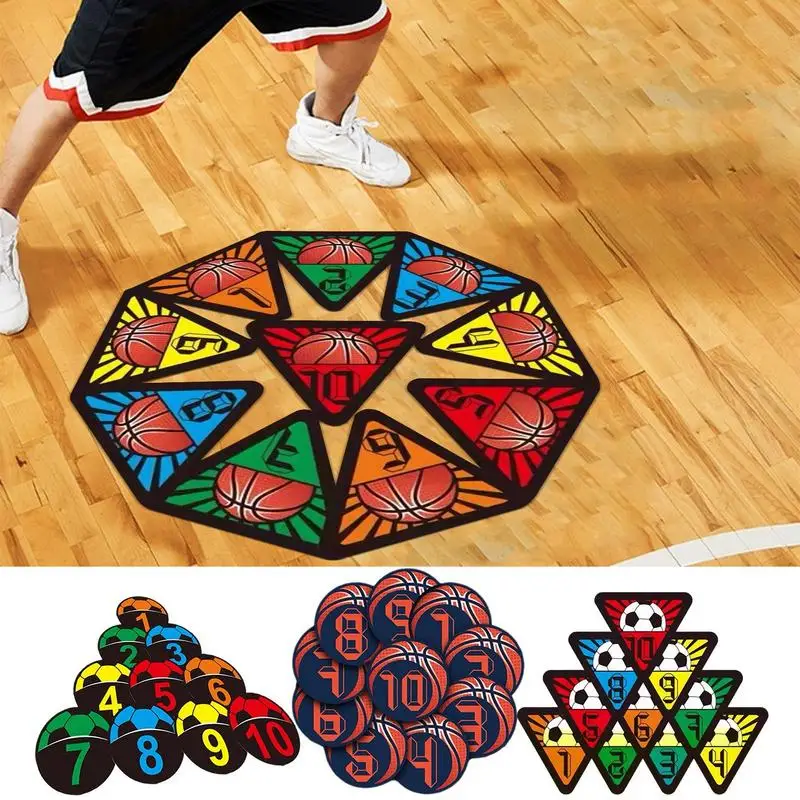 

Basketball Spot Markers Anti-Slip Sports Training Marker Sports Training Markers Flat Number Dots Teaching Training Marker Field