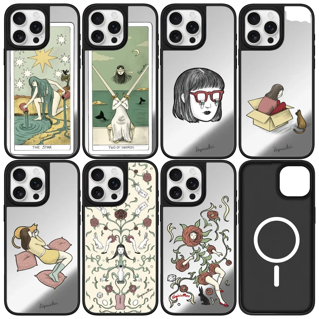 

Strange Art Painting Mirror Surface Case for IPhone 12 13 14 15 16 17 Pro Max Case - Protective IPhone Case