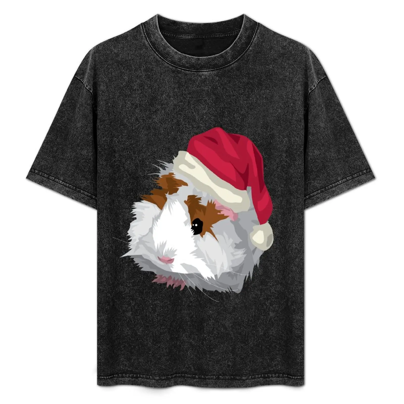 

Guinea pig Christmas hat T-Shirt boys animal print designer shirts man t shirt mens champion t shirts