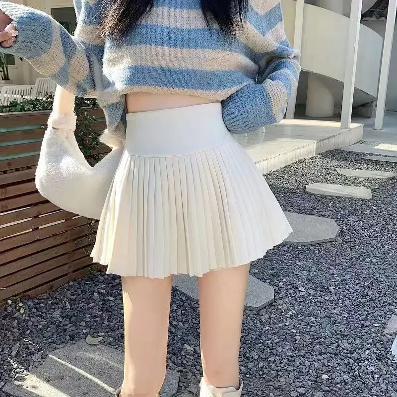 High Waist Pleated Skirt Day Is Pure Wind Small People Look Slimming Anti-Slip Skirt