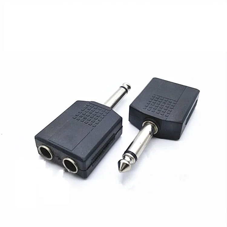 10pcs Audio adapter 6.5-6.5mm, 2-to-1 connector, 1-to-2 cable adapter 6.5mm-6.5mm Active Components Optoelectronic Displays