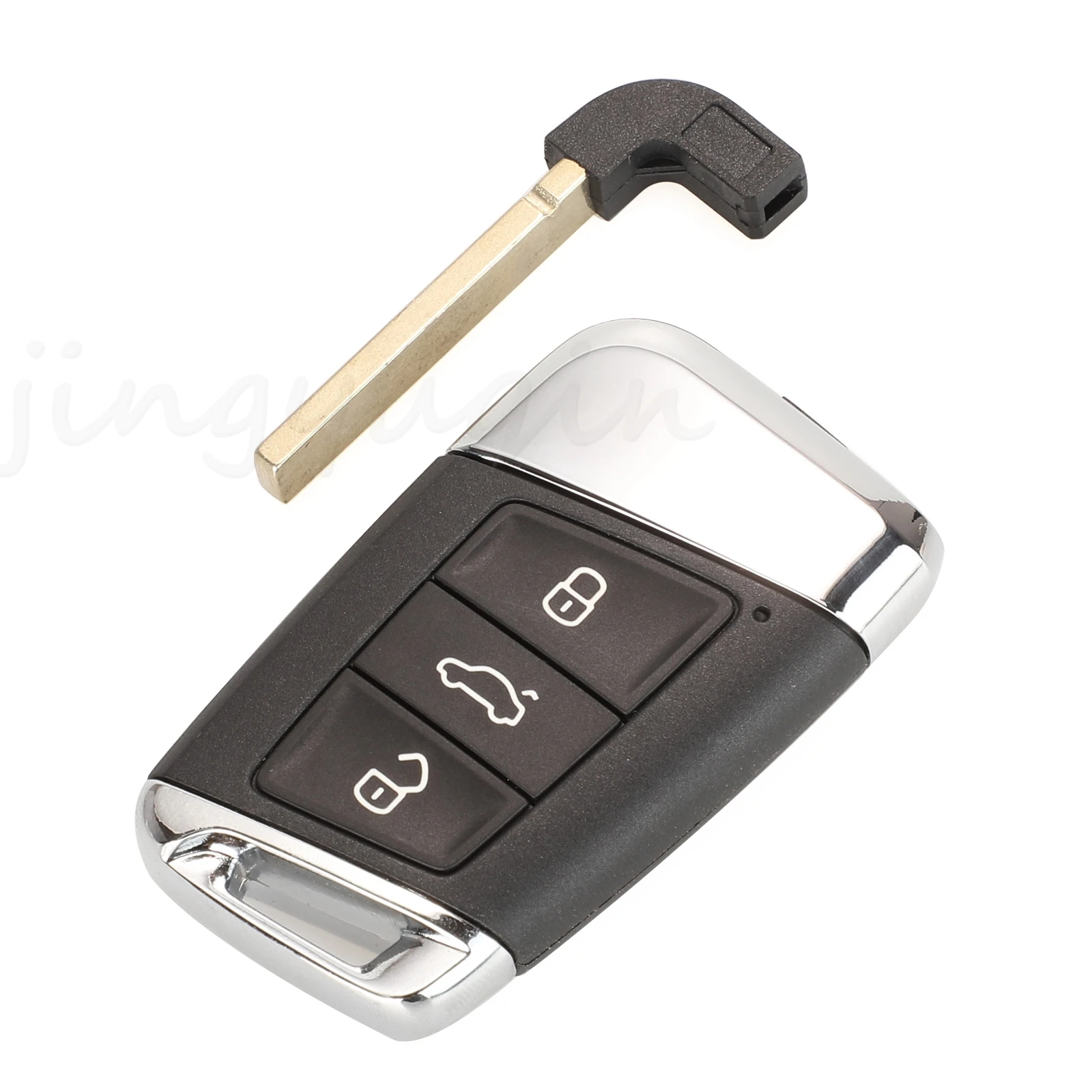 jingyuqin 3B Smart Car Key Shell Case For Volkswagen VWw Passat B8 New Magotan B5 Skoda A7 Variant Auto Insert Key Blade