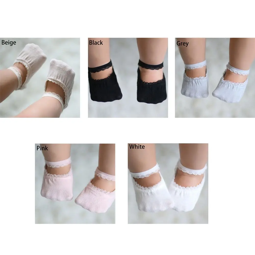 Rubber Soles Infant Solid Color Anti-slip Socks Lace Socks Baby Socks Newborn Socks Summer