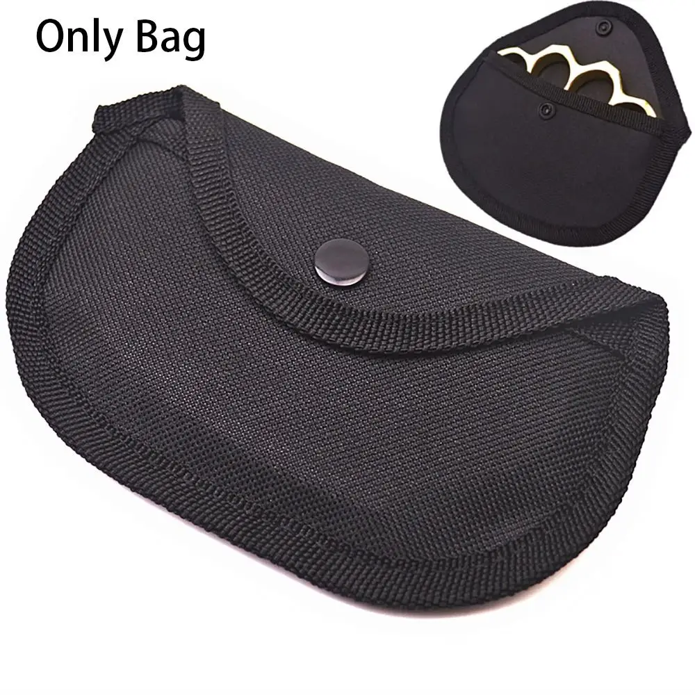 1Pcs Shockproof Finger Tiger Bag New Lining Fist Ring Unisex Iron Four-finger Cloth Cover Soft Only Bag Hanging Buckle Bag