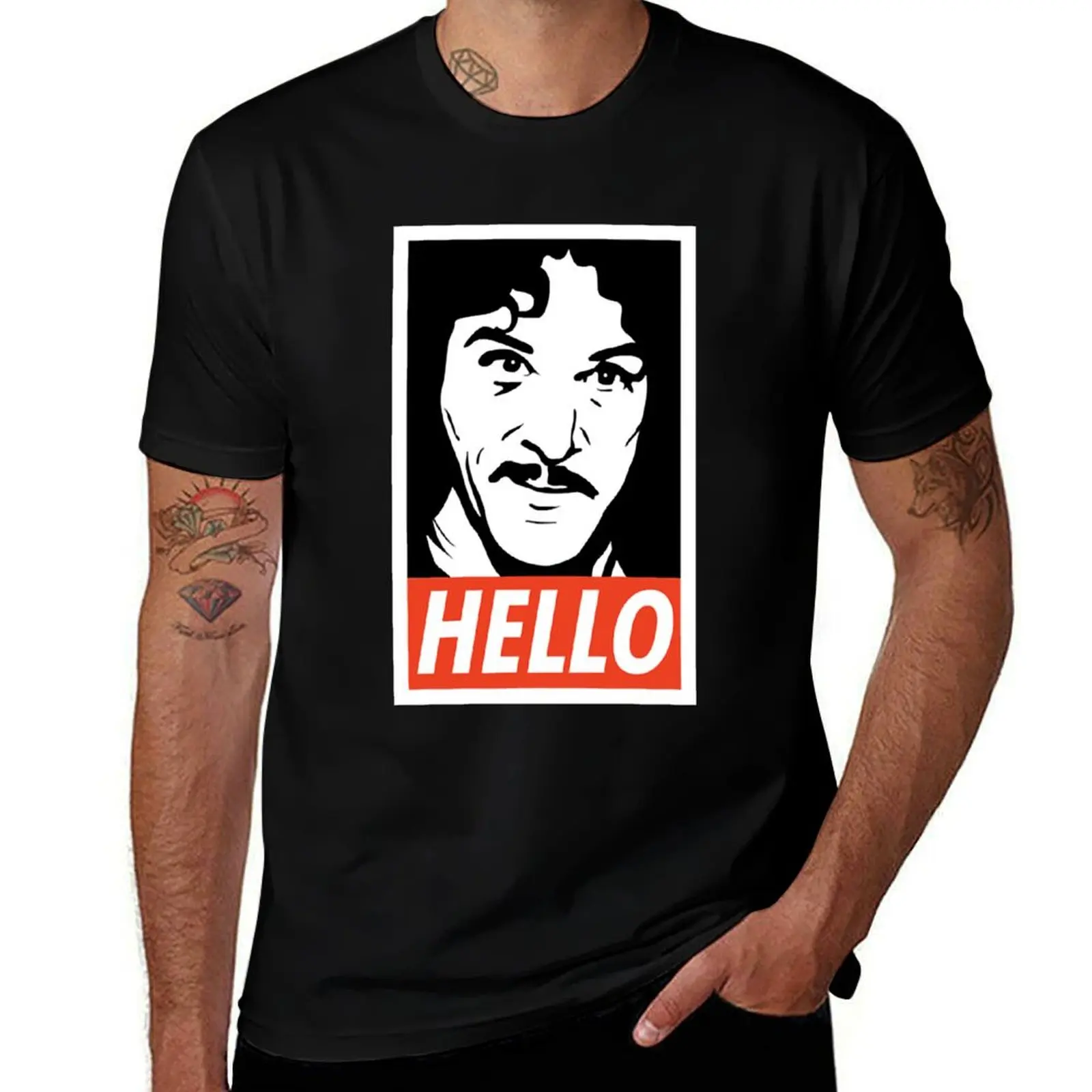 

Hello pack cotton graphic shirt Funny t man tshirt shirt cotton t 100% T-Shirt Montoya Inigo