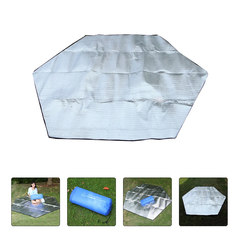 1 قطعة بطانية نزهة الألومنيوم فيلم التخييم حصيرة الحرارة معزول خيمة الكلمة حصيرة المحمولة في الهواء الطلق وسادة الأرض نزهة بطانية #5