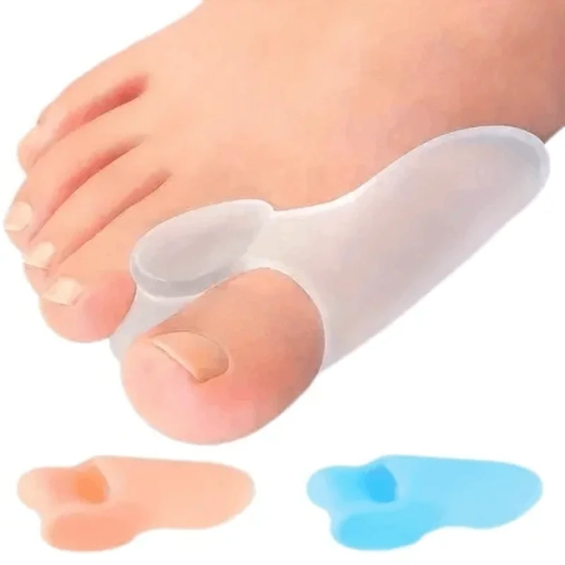 

Silicone Gel 2pcs Thumb Corrector Bunion Little Toe Protector Separator Hallux Valgus Finger Straightener Foot Care Relief Pads
