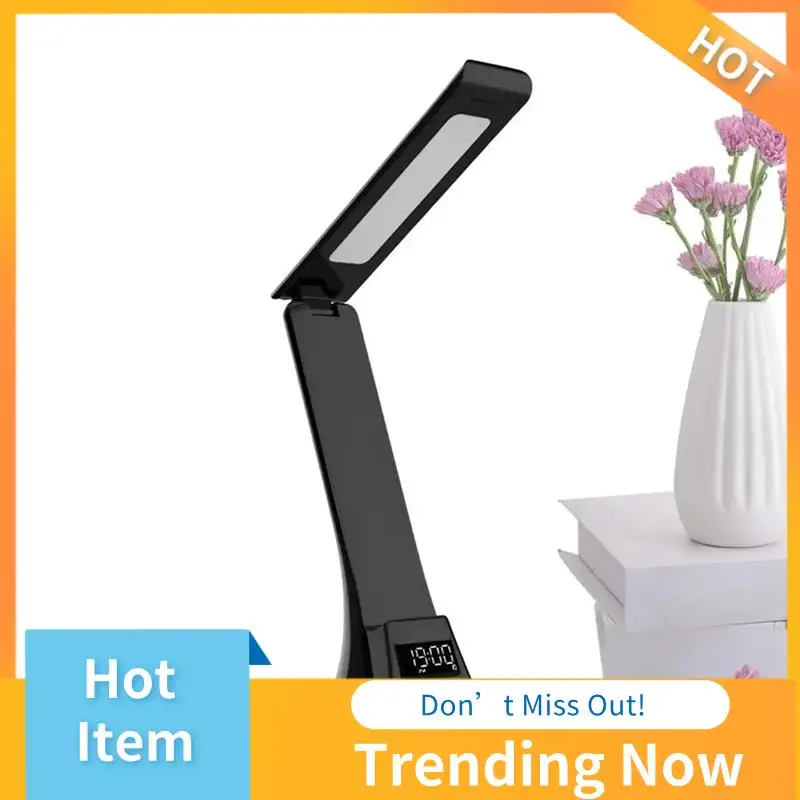 

ABNL Rechargeable Desk Lamp Eye-Caring Desk Lamp With LCD Display Foldable Arm Eye-Caring Table Lamps Touch Control Bedroom