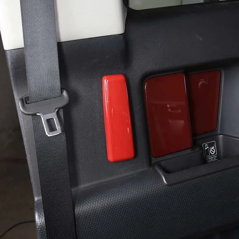 

For 2007-2021 Toyota FJ Cruiser ABS Carbon Fiber Car Modeling Car Inner Handle Protective Cover Sticker Car Interior Accessories