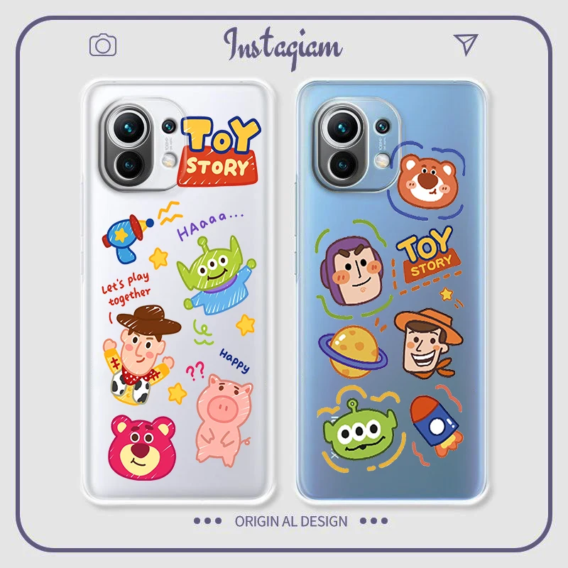 Buzz Lightyear Toy Story Disney Phone Case For Xiaomi Mi 13 12X 12S 12T 12 11 11T 11i 10T 10 Pro Lite Ultra 5G 9T Transparent