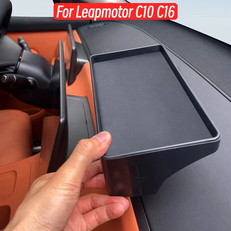 For Leapmotor C10 C16 Navigation Screen Back Storage Tray Central Control Dashboard Organizer Box Car Interior Accessories