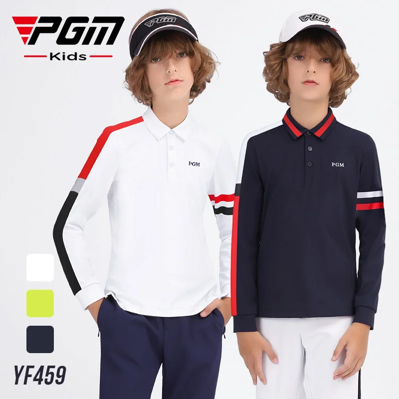 PGM Children\'s Golf Clothes Long Sleeve T-shirt Boys\' Autumn And Winter Junior Golf Clothing Sportswear Comfort Quick Dry YF459