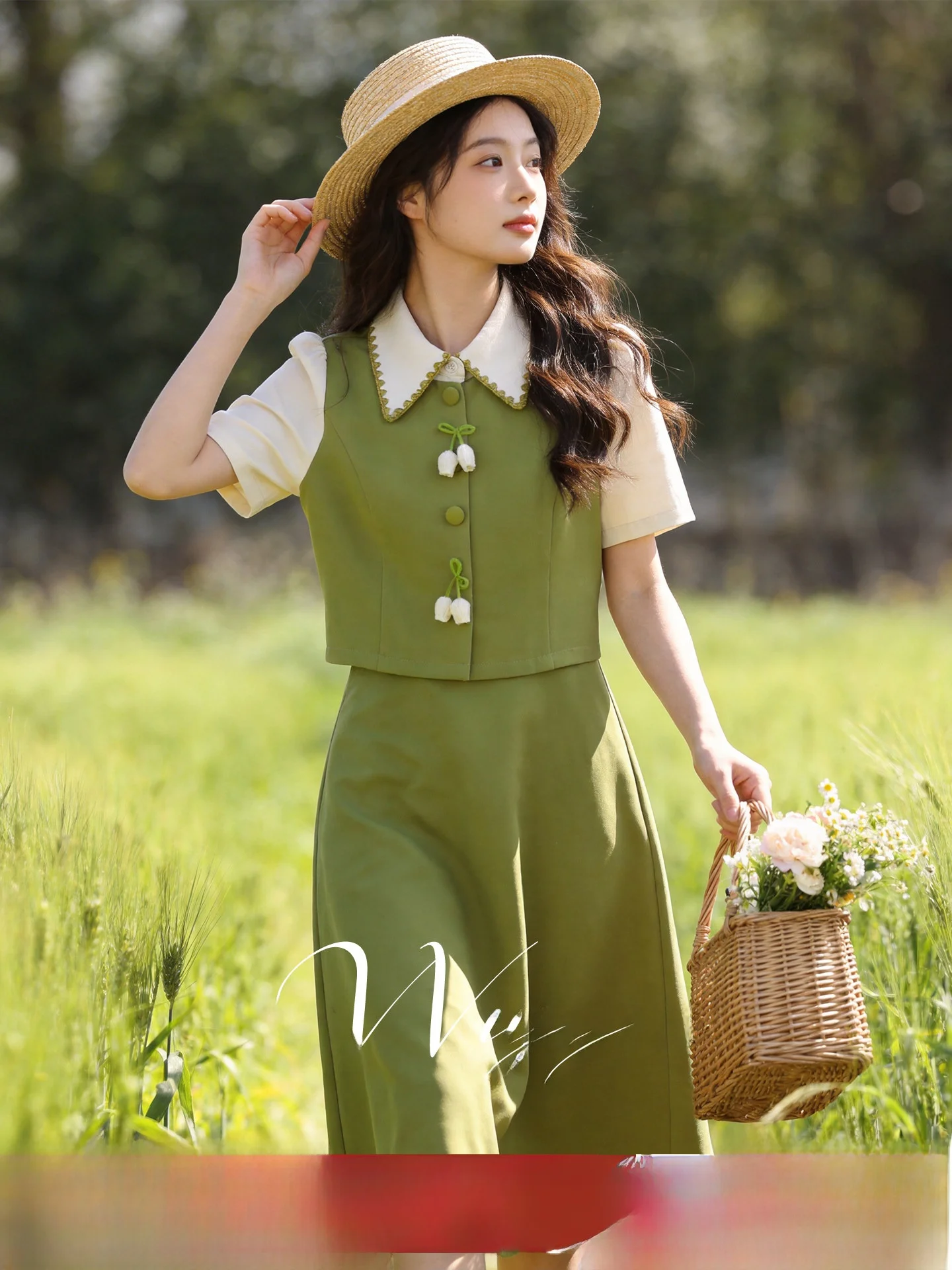 

Платье А-силуэта больших размеров для женщин, летнее, новое, с воротником «Питер Пэн», в школьном стиле, омолаживающее, с утяжкой на талии, из полиэфирного волокна