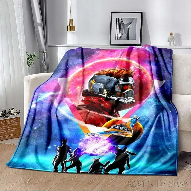 Anime Marvell Guardians of the Galaxy HD Poster Printed Blanket Travel Picnic Blanket Children's Adult Household Blankets Gift