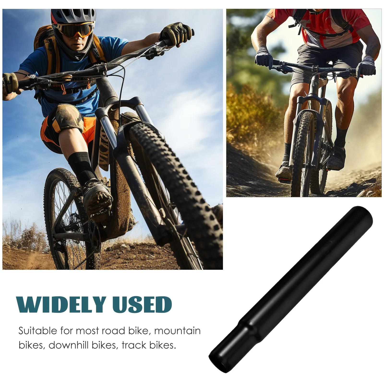 

Adjustable Mountain Seatpost Fixed Gear Bicycle Seat Post High-Carbon Steel Durable Replacement Accessories For Road