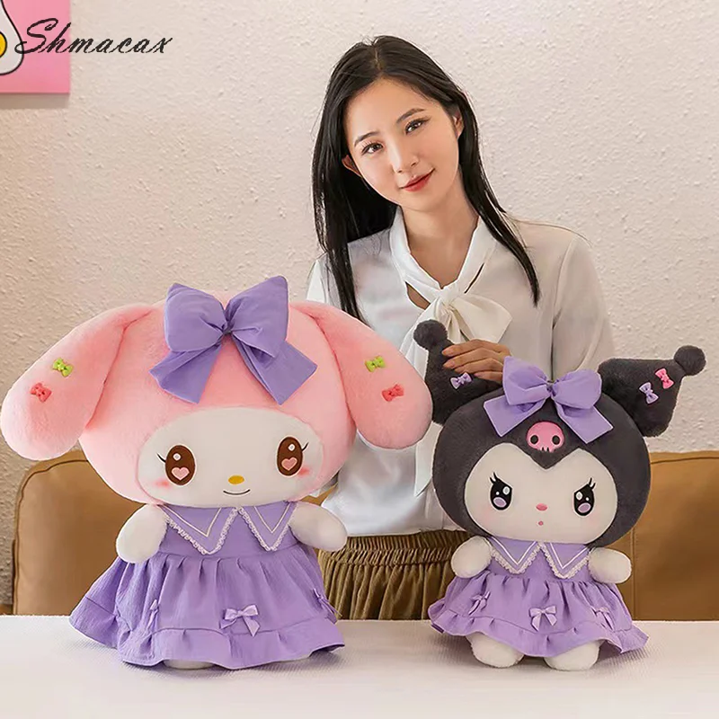 25 سنتيمتر جديد Plushies سانريو كورومي ميلودي أفخم دمى اللعب لطيف الفراولة الحيوانات المحشوة ألعاب من نسيج مخملي وسادة غرفة نوم الديكور هدية