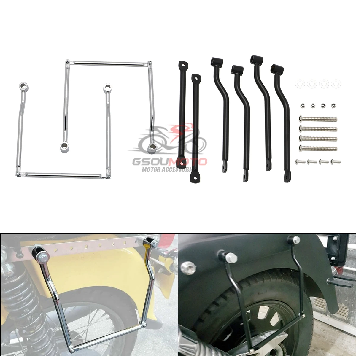 Soportes para alforja de motocicleta, barra de soporte para Suzuki M109R VL800 400 C50 C90 M50 VZR1800 S83 VL Volusia Intruder Boulevard