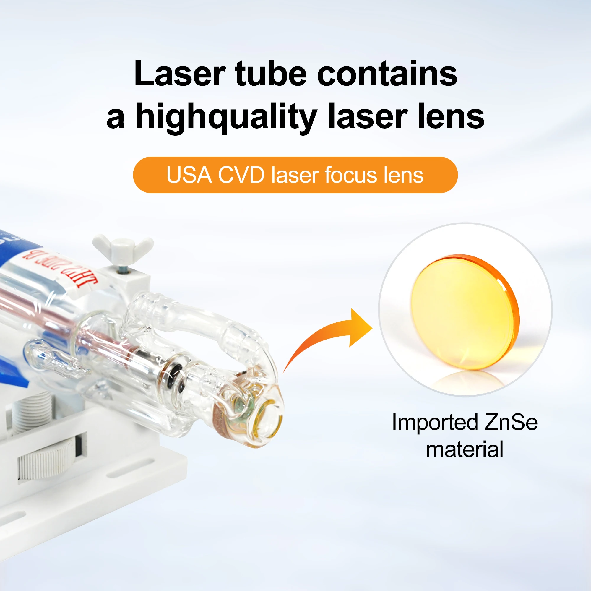 700-C CO2 Glass Tube 38-42W 10.6μm High Precision Equipment Spare Parts CE ROHS view 2
