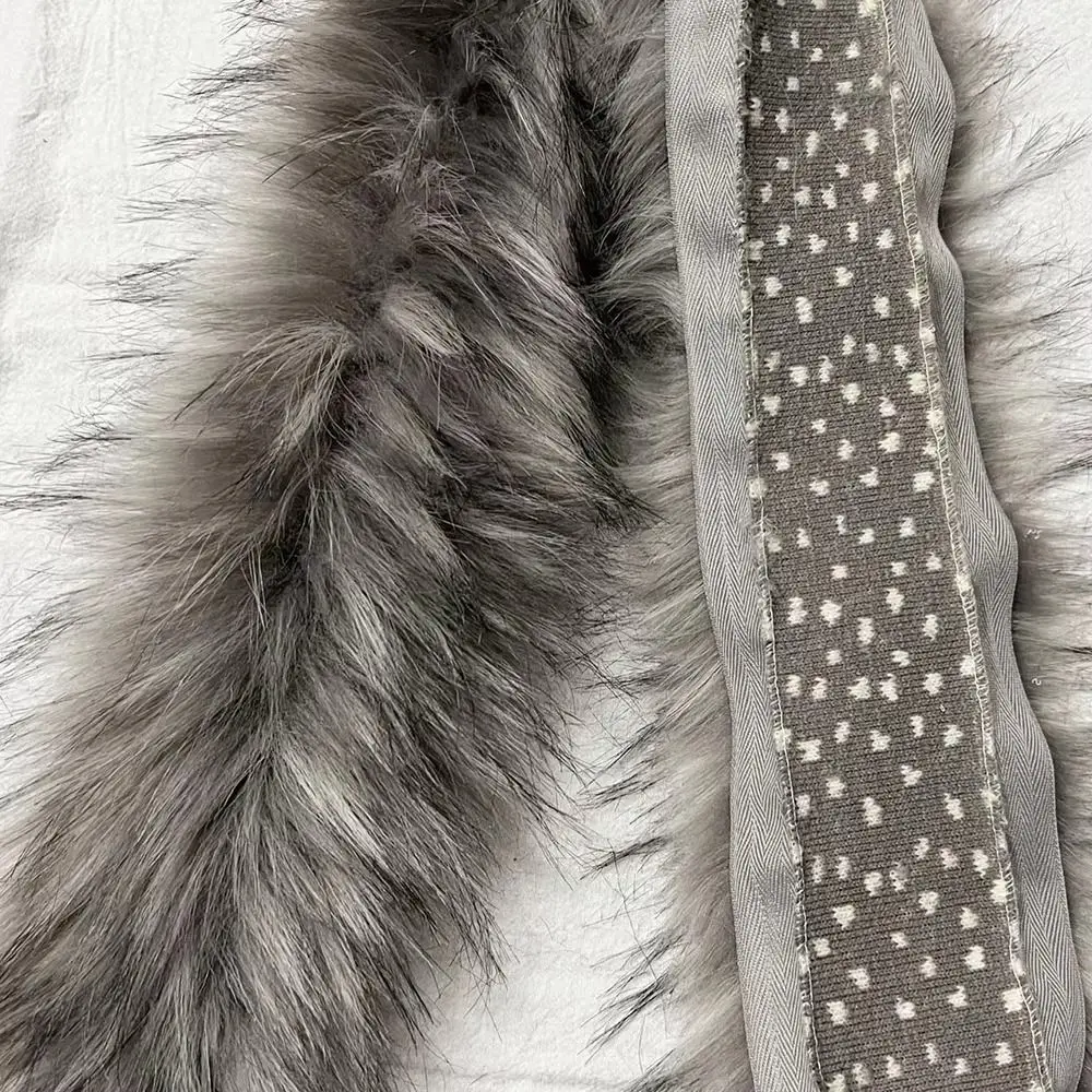 New 1M Big Fur Collar DIY Clothing Accessories Fluffy Trim Imitation Raccoon Hat Brim Plush Strip