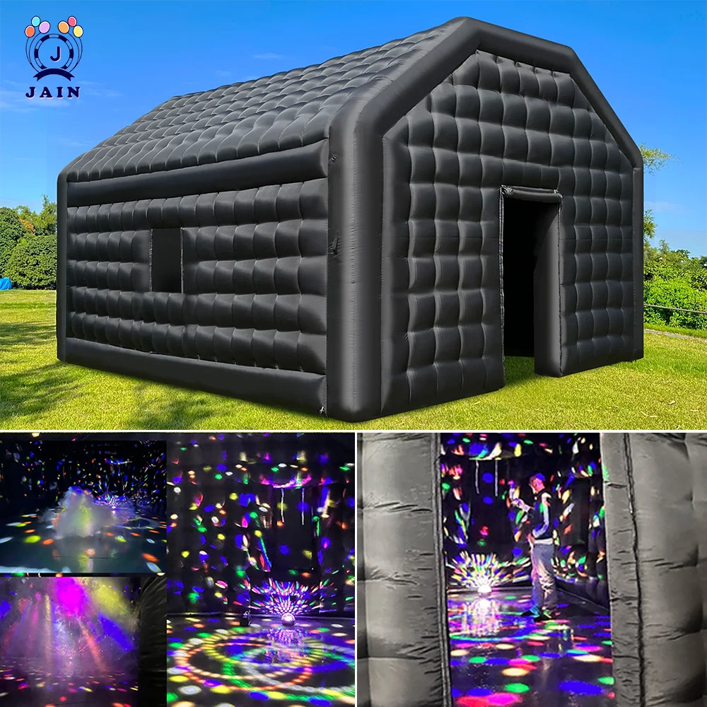 Great Deals! 20FT Large Black Inflatable Nightclub Party Tent with Blower Inflatable Disco Tent  Air Tent for Wedding Birthday