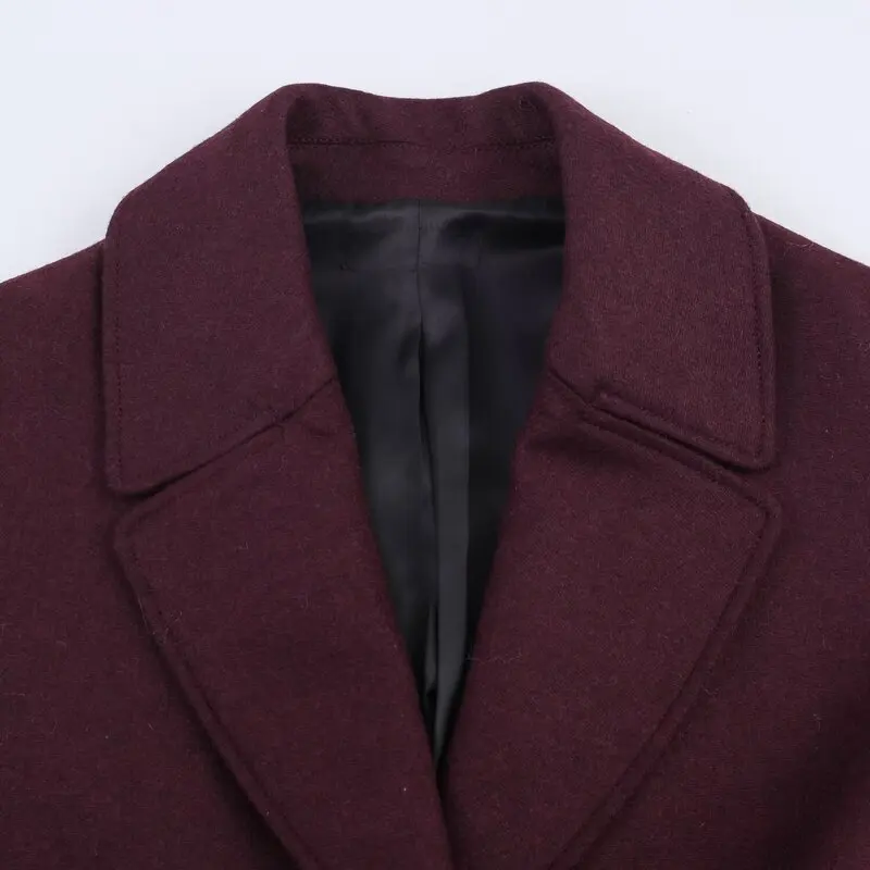 Cappotto lungo oversize Faion da donna invernale 2025 Nuovo arrivo Capispalla versatile in lana premium vestibilità ampia 85376