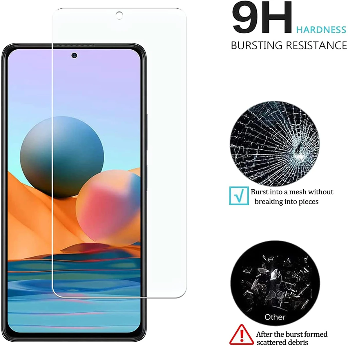 2/4 шт. 9H закаленное стекло для Xiaomi Redmi Note 10 Pro Защитная стеклянная пленка для экрана