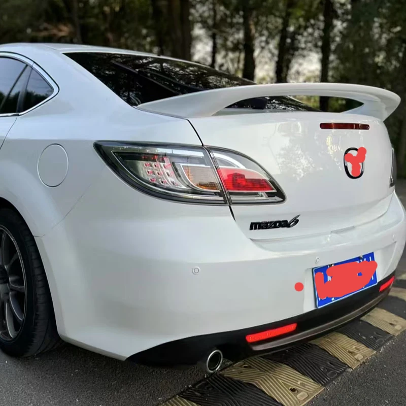 

Suitable for Mazda M6 Ruiyi tail wing rear trunk lid spoiler, mudguard, modified carbon black moving parts 2006-2013