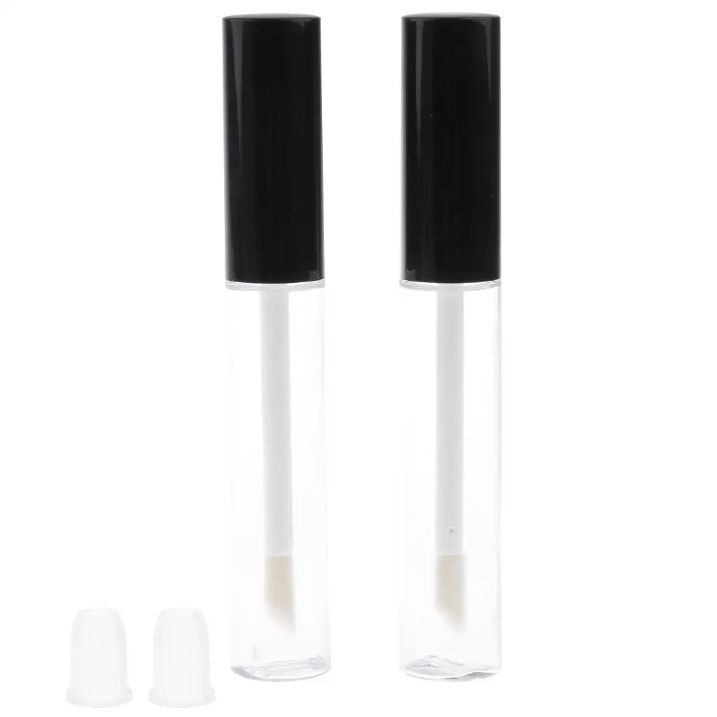 Botella vacía de 2 piezas y 10ml, contenedor de cosméticos para aceite/bálsamo labial, tubo de brillo de labios líquido, DIY