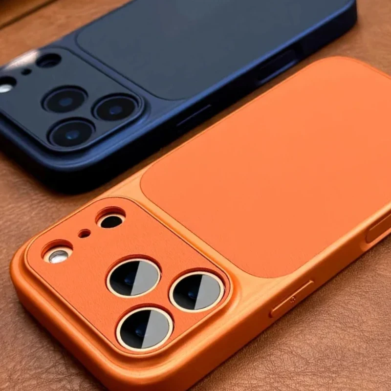 Nueva Funda de Lujo para iPhone Serie 17, Diseño Retro Naranja, Compatible con iPhone 17 Air, 16, 15, 14, 13, 12, 11 Pro Max