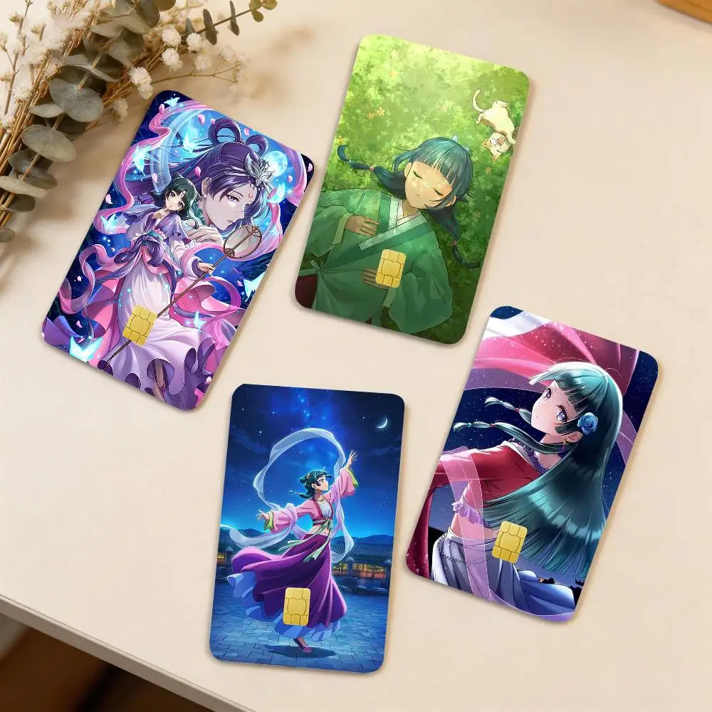 

Girl Maomao The A-Apothecary D-Diaries 4pcs 1Set Laser Holographic Sticker Skin Cover for Credit Bank Debit Card