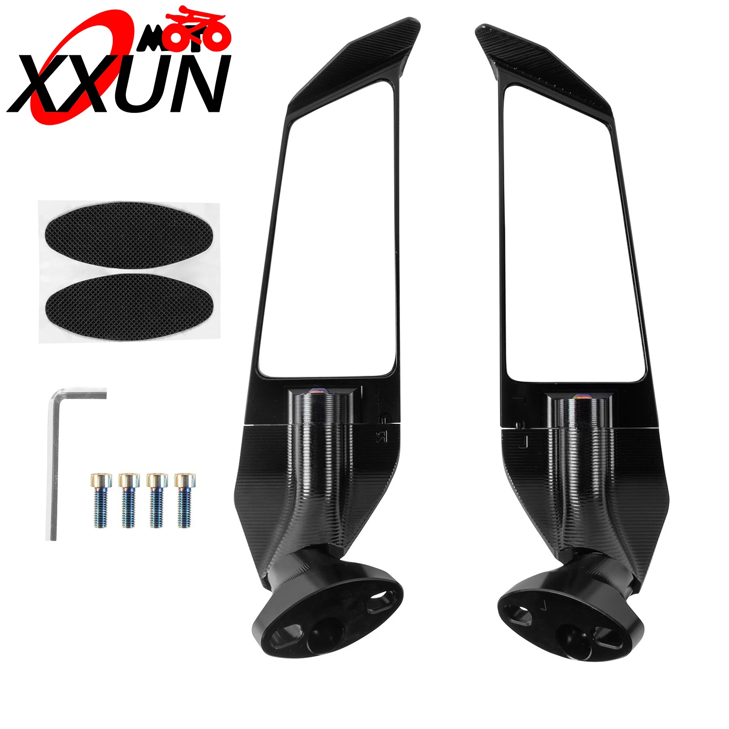 Modified Motorcycle Rearview Mirror, Fits All Motorcycle Models, ABS Plastic Material, High‑Definition Rearview Mirror