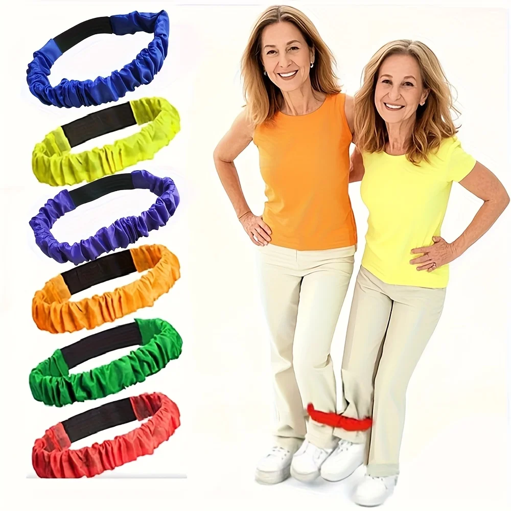 2pcs Elastic Leg Straps, Suitable for Team Games And Outdoor Entertainment - Adjustable Running Straps,Velcro Leggings Game