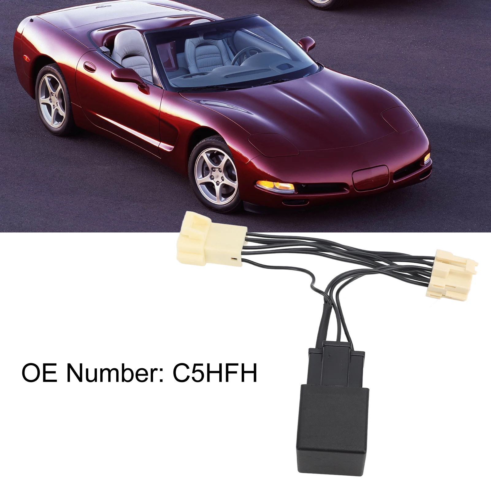 LED Hyper Flash Harness Turn Signal Harness OE C5HFH TPA Secure Locking Replacement For Corvette C5 1997-2004