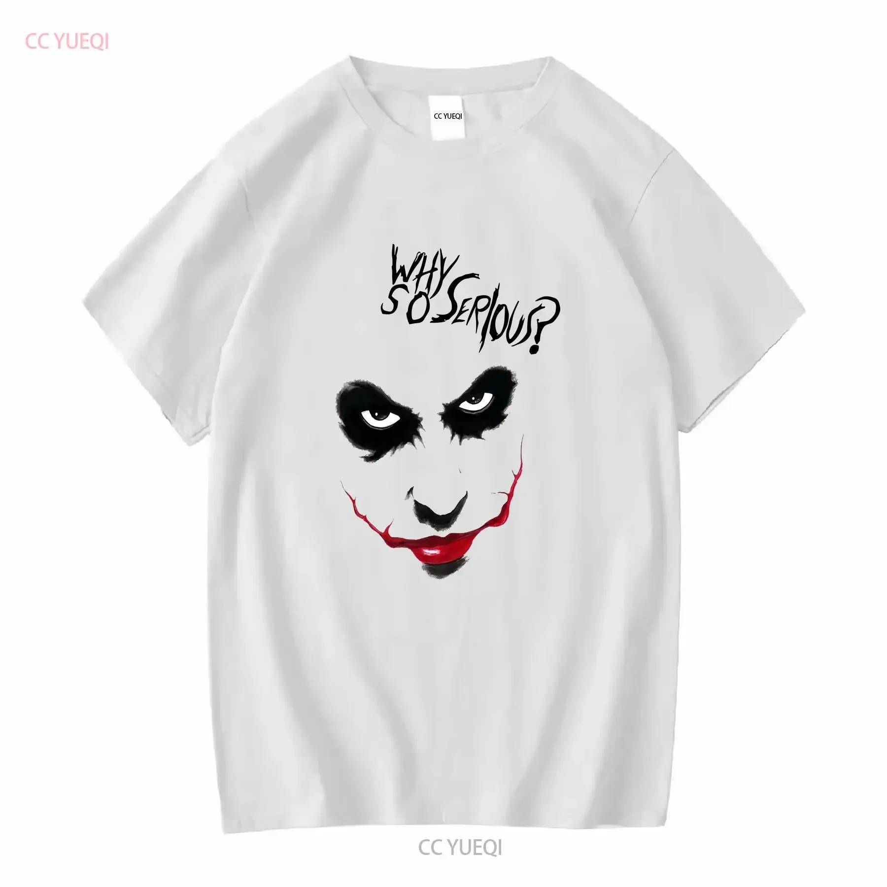 WHY SO SERIOUS jocker T Shirt vintage Washed graphic Soft Slightly streetwear designer clothes Comfortable Versatile fashion