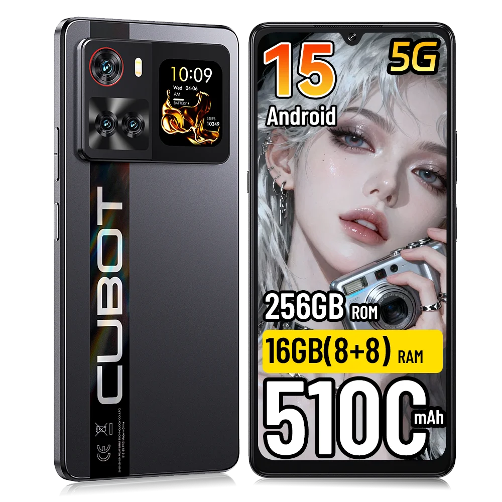 [Versand aus Polen] Cubot X100 Android 15 5G Smartphone 6,88 Zoll 16GB(8+8) RAM 256GB ROM 64MP 5100mAh 33W NFC Mobiltelefon