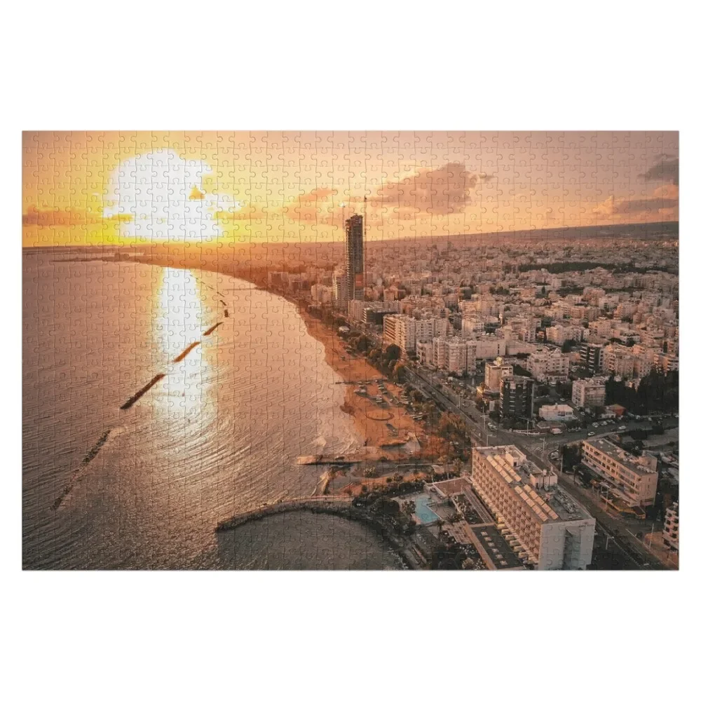 

Dreamy Sunset - Limassol Cyprus Jigsaw Puzzle Photo Customizable Child Gift Custom Wood Custom Wooden Name Puzzle