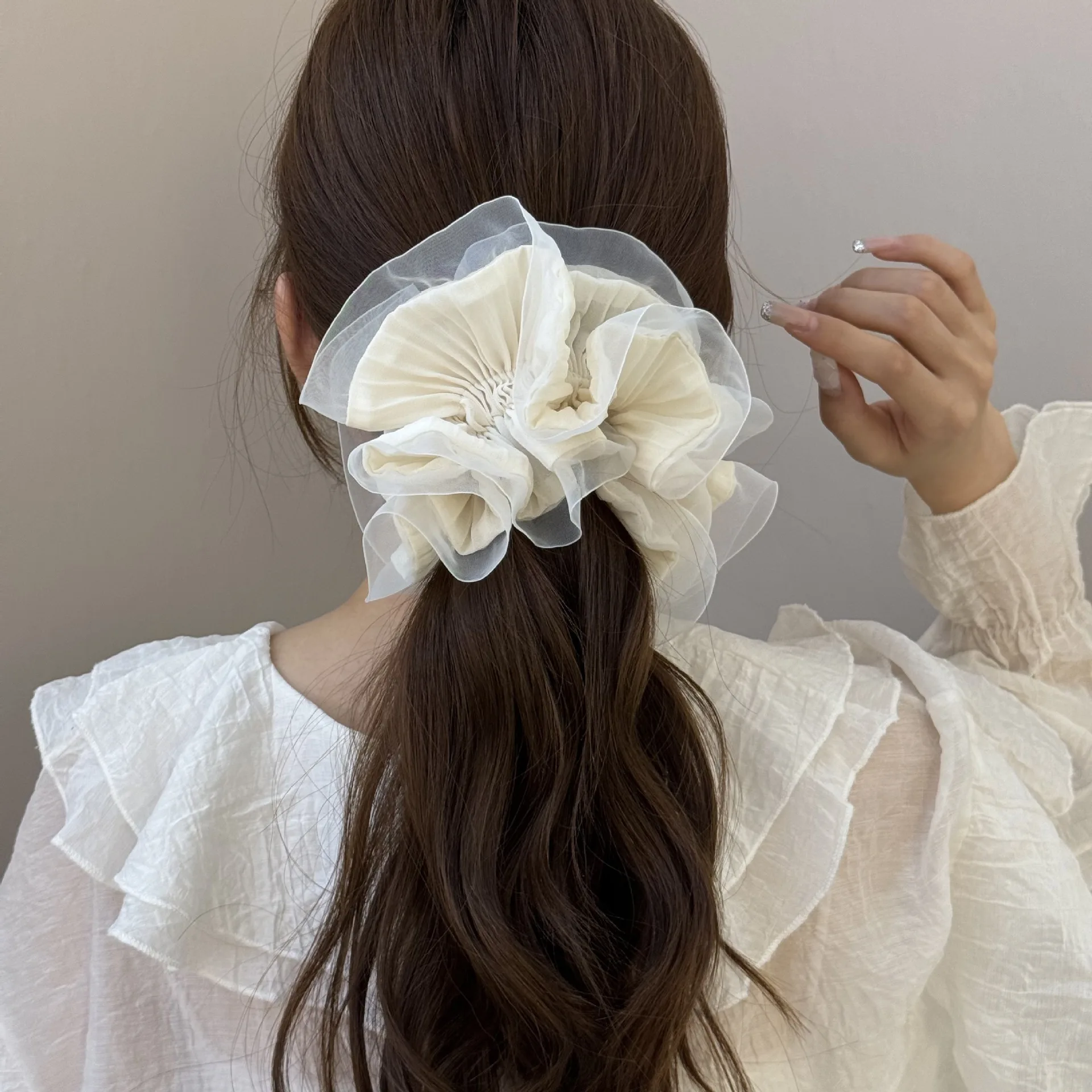 Large elastic hair bands korean accessories for women girl scrunchies tie rubber popular new in Gift kpop adults sweets fashion