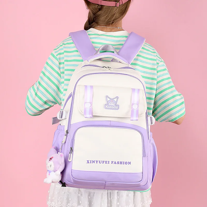 

Sanrioed Anime My Melody Cinnamoroll Kuromi Large Capacity Backpack Cute Children Schoolbag Cartoon Student Shoulder Bag Gift