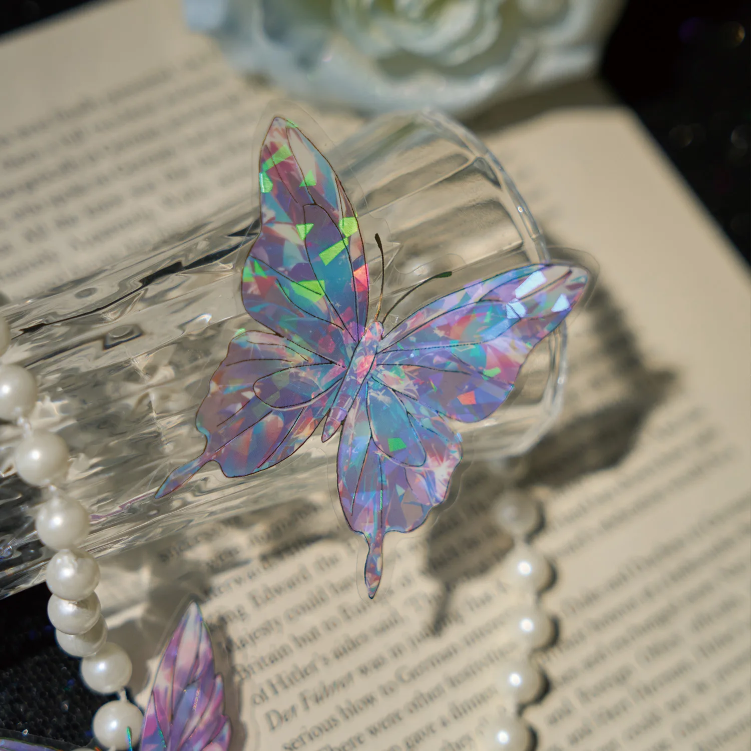 كريستال الفراشة سلسلة الساخن ختم ملصقات كتيب قضية الهاتف المحمول الديكور ملصقات المواد DIY #4