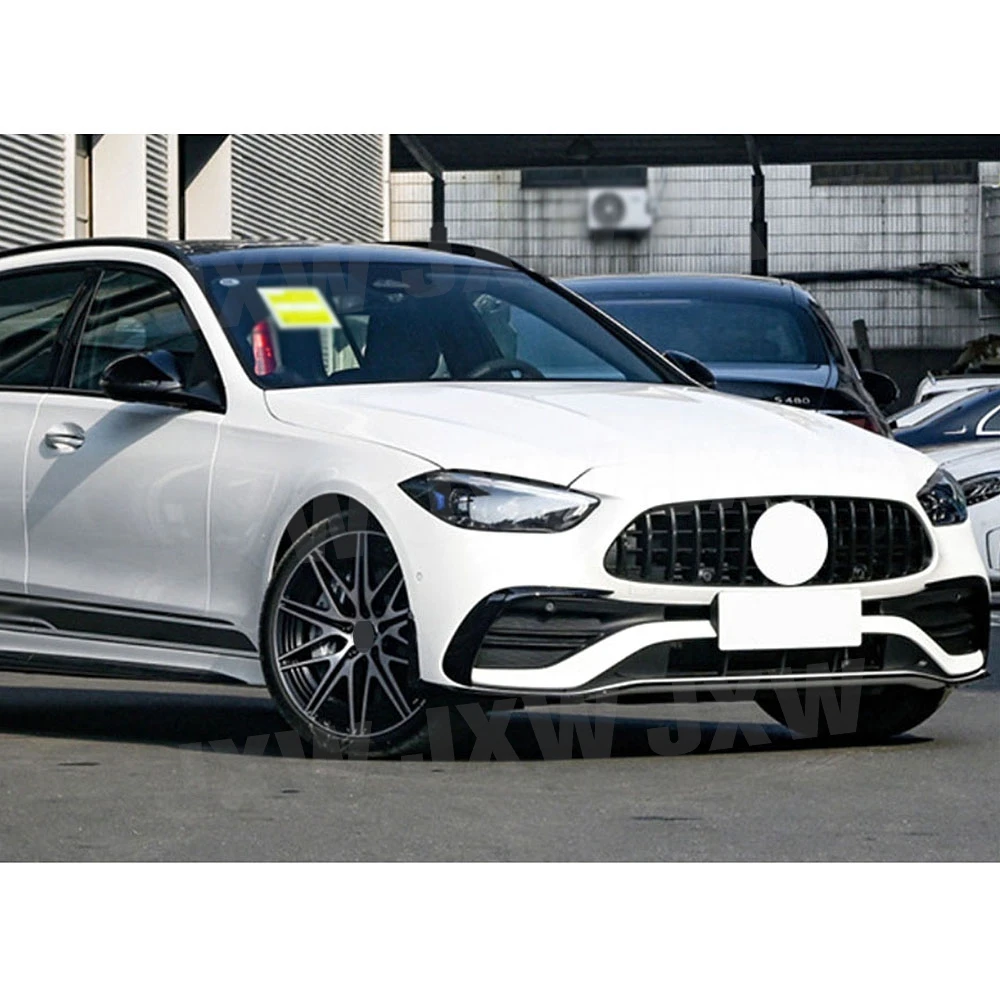 

JCHEY Front Bumper Lip Spoiler Flap Canards Car Bumper Splitter Trim Cover for Benz C Class W206 C43 For AMG Sport 2023+