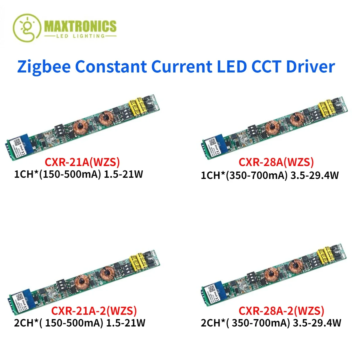 10-42VDC ซิกผึ้ง1CH ไดรเวอร์2CH/ไฟ LED แบบต่อเนื่อง (150-500MA หรือ350-700MA) พร้อมแอป Tuya ควบคุมด้วยเสียงสำหรับโคมไฟเชิงเส้นแม่เหล็ก