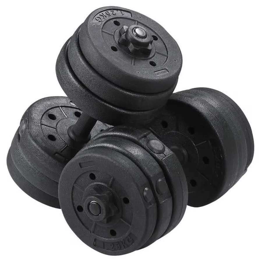 Alden Design Adjustable Dumbbell Set for Home and Gym Exercise, Black, 44 Lb
