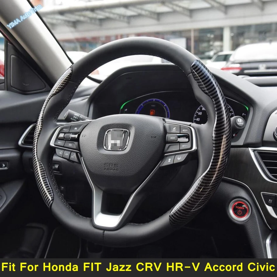 

ABS Car Steering Wheel Handle Decor Cover For Honda FIT Jazz CRV HR-V Accord Civic Plastic Interior Refit Interior Accessories