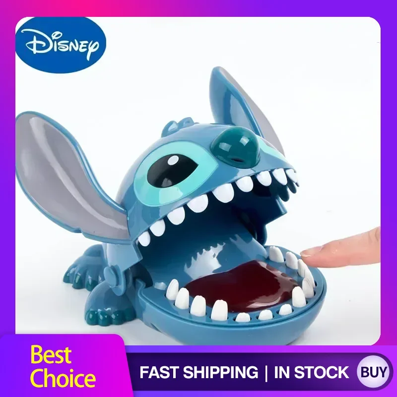 

Disney Stitch Bite Finger Figures Аниме Stitch Dentist Push Teeth Забавная игровая модель игрушки Подарки на день рождения для детей Детские игрушки