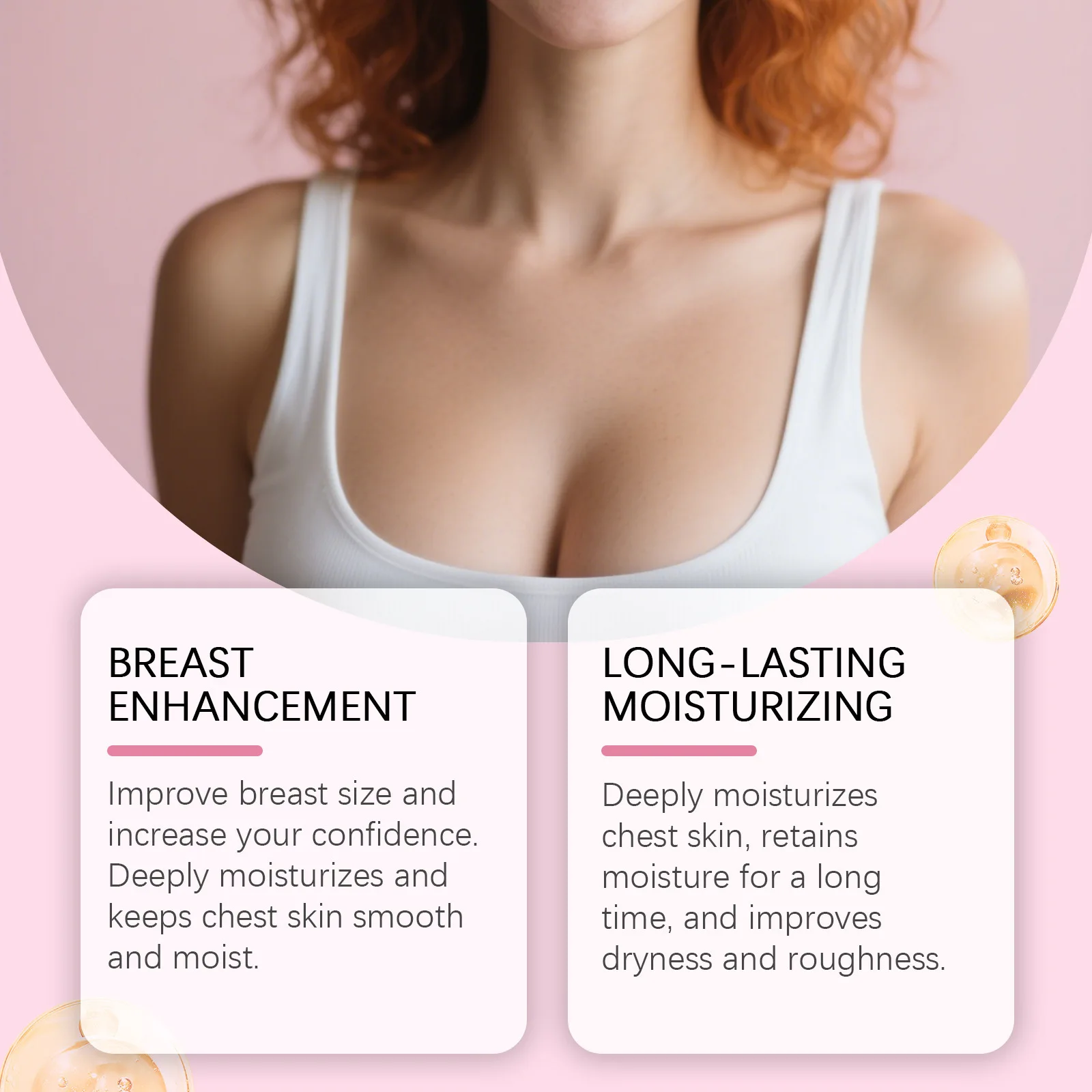 Chest Massage Oil Temperature and Nourish Chest Skin Elasticity Moisturize to Create a Proud and Charming Body